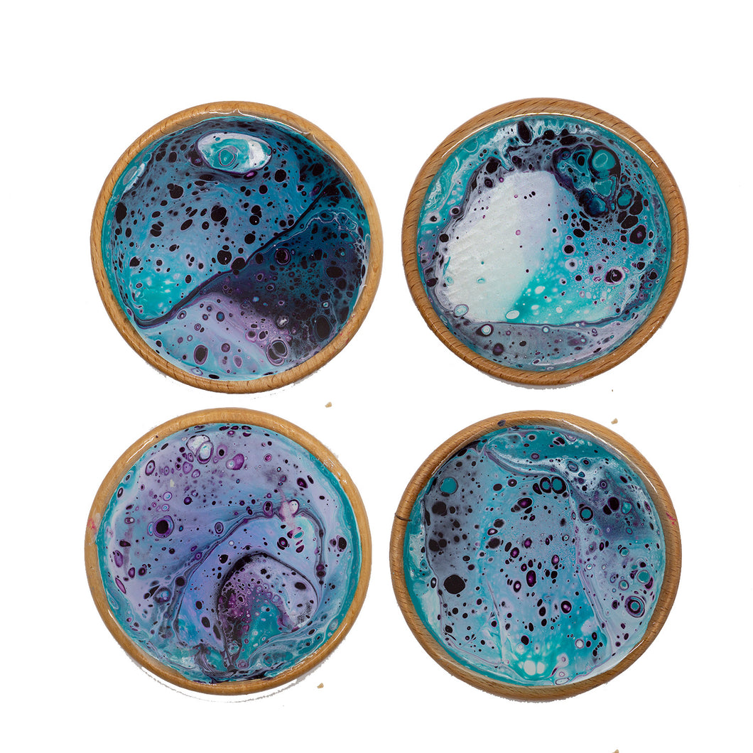 Mighty Sky Abstract Coasters - Round