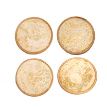 Load image into Gallery viewer, Oatmeal Gold Abstract Coasters - Round
