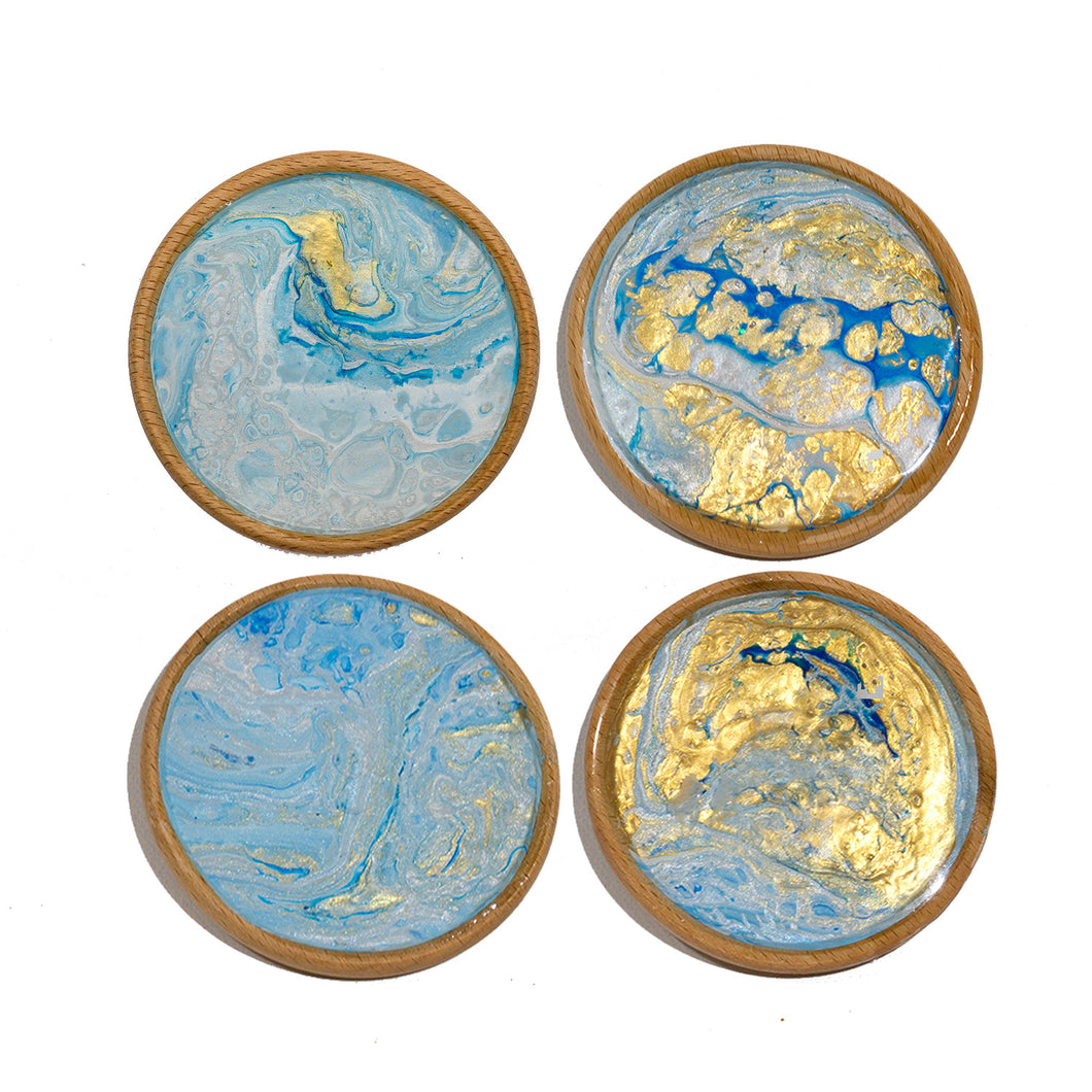 Galactic Grace Abstract Coasters - Round